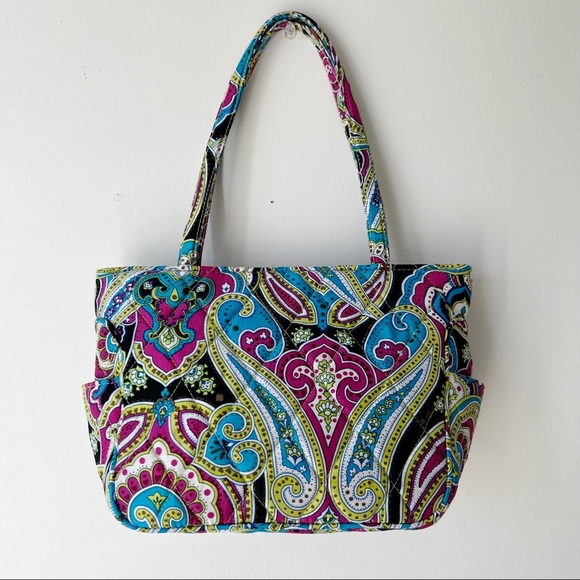 Vera Bradley Bella Paisley double strap small tote shoulder bag silk pin… - Picture 11 of 11